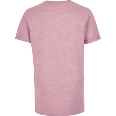 Boys pink textured t-shirt